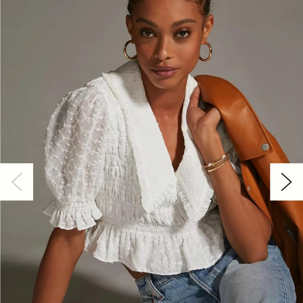 English Factory puff sleeve blouse - Picture 4 of 9